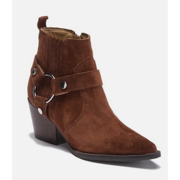 Marc Fisher LTD Women’s Halie Booties 6M Brown MSRP $198 Worn Once EUC - Picture 1 of 14